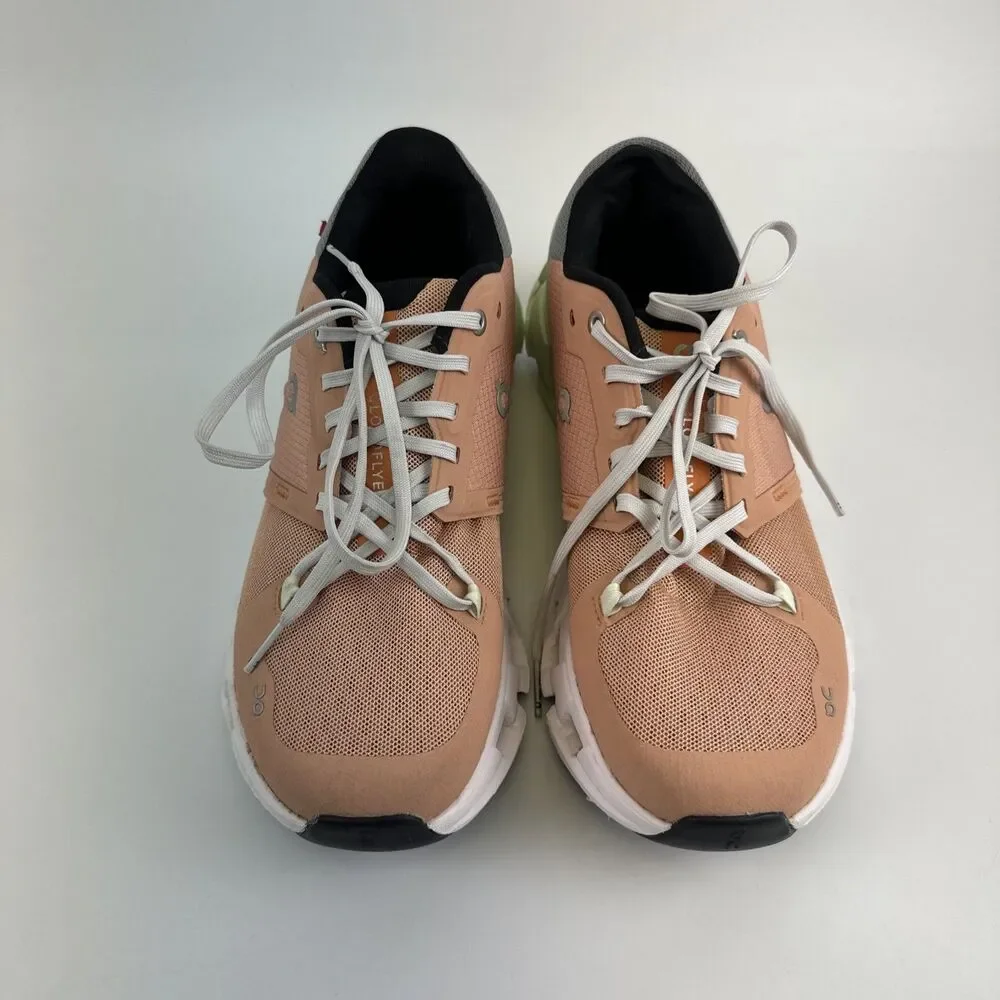 On Running Cloudflyer 4 Sneaker Peach‎ Aloe Swiss Performance Comfort Womens 8.5